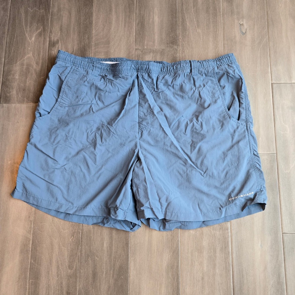Columbia PFG Omni- Shade 18 inch Fishing Shorts Mens Large Blue 6 Inch Inseam